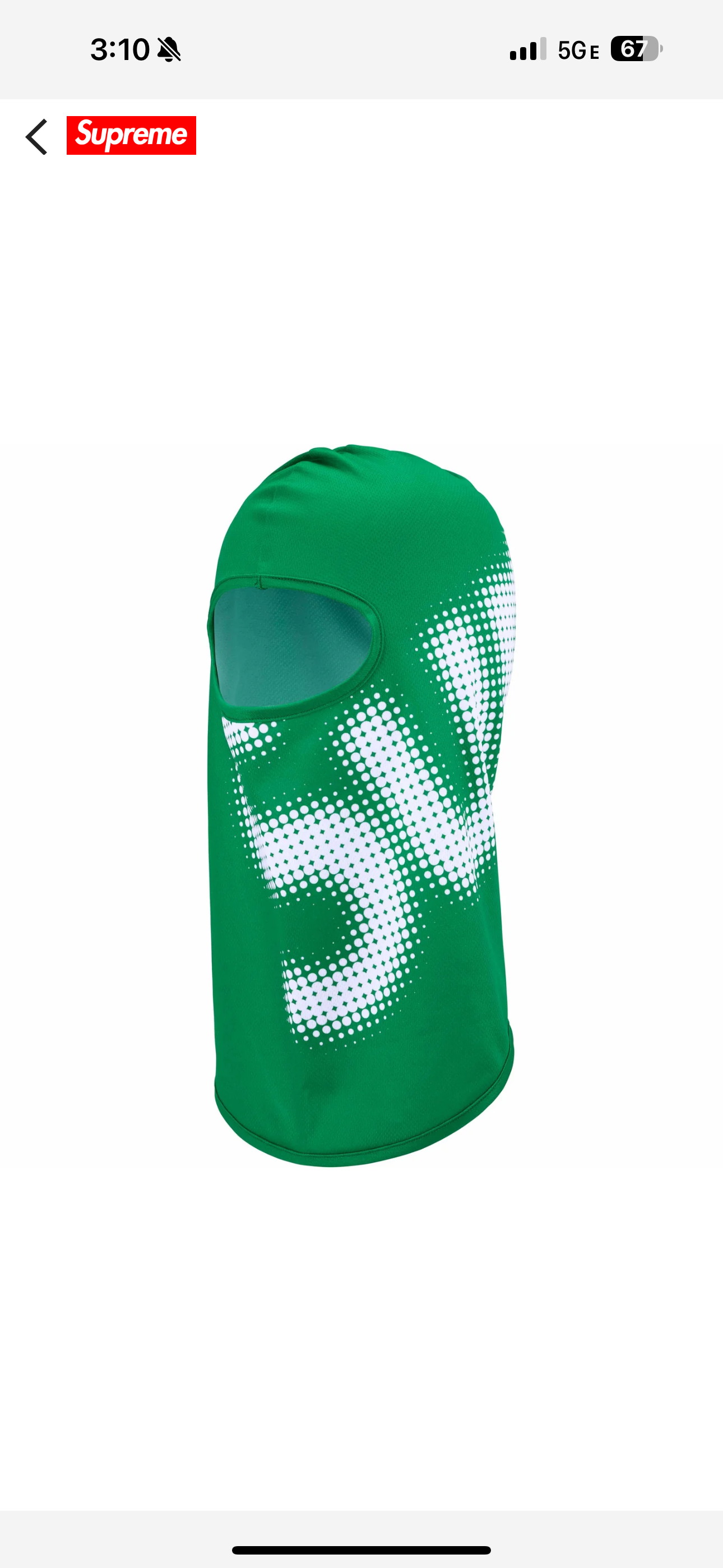 Supreme Ski Mask (Green)