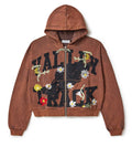 Vale Lives “Garden” Zip Up Hoodie (Brown)