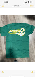 Supreme tee back logo green/ white