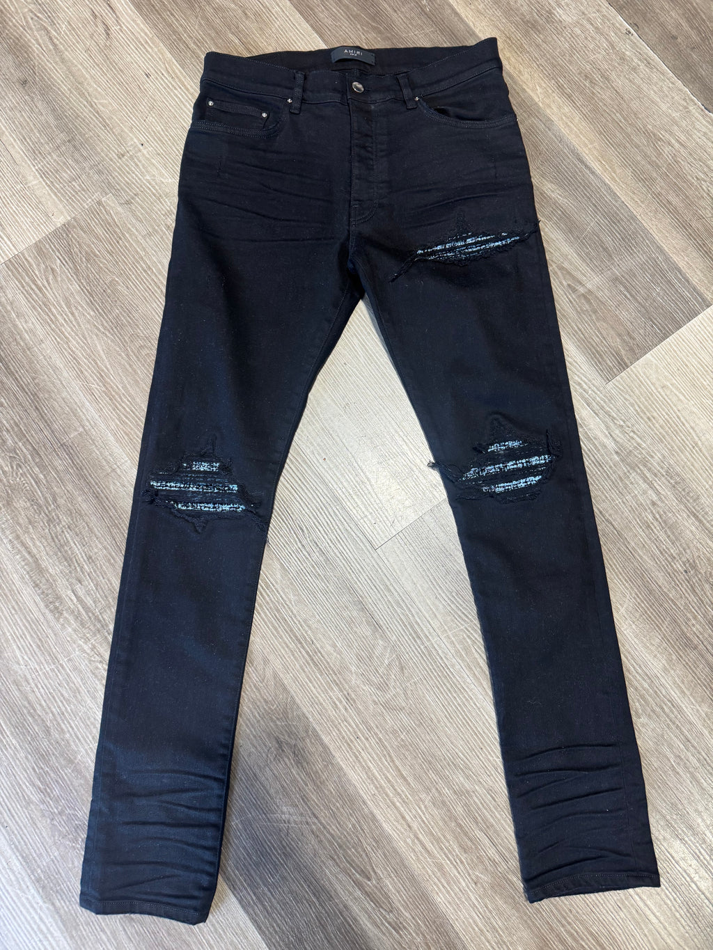 Amiri Mx1 (Black/Light Blue Boucle)