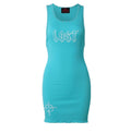 Lost intricacy “icon Logo” Dress (Teal)