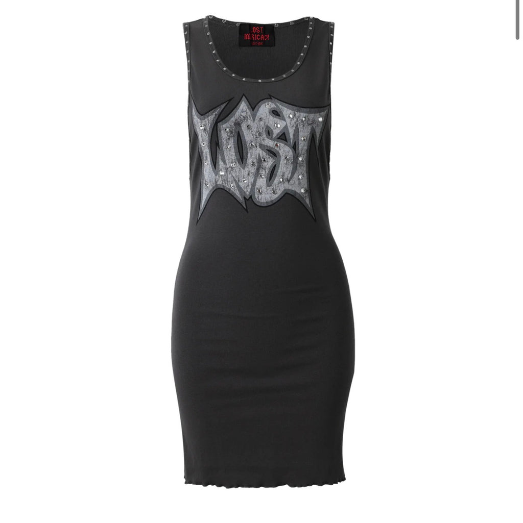 Lost intricacy “Shadowline” Dress (Black/Grey)