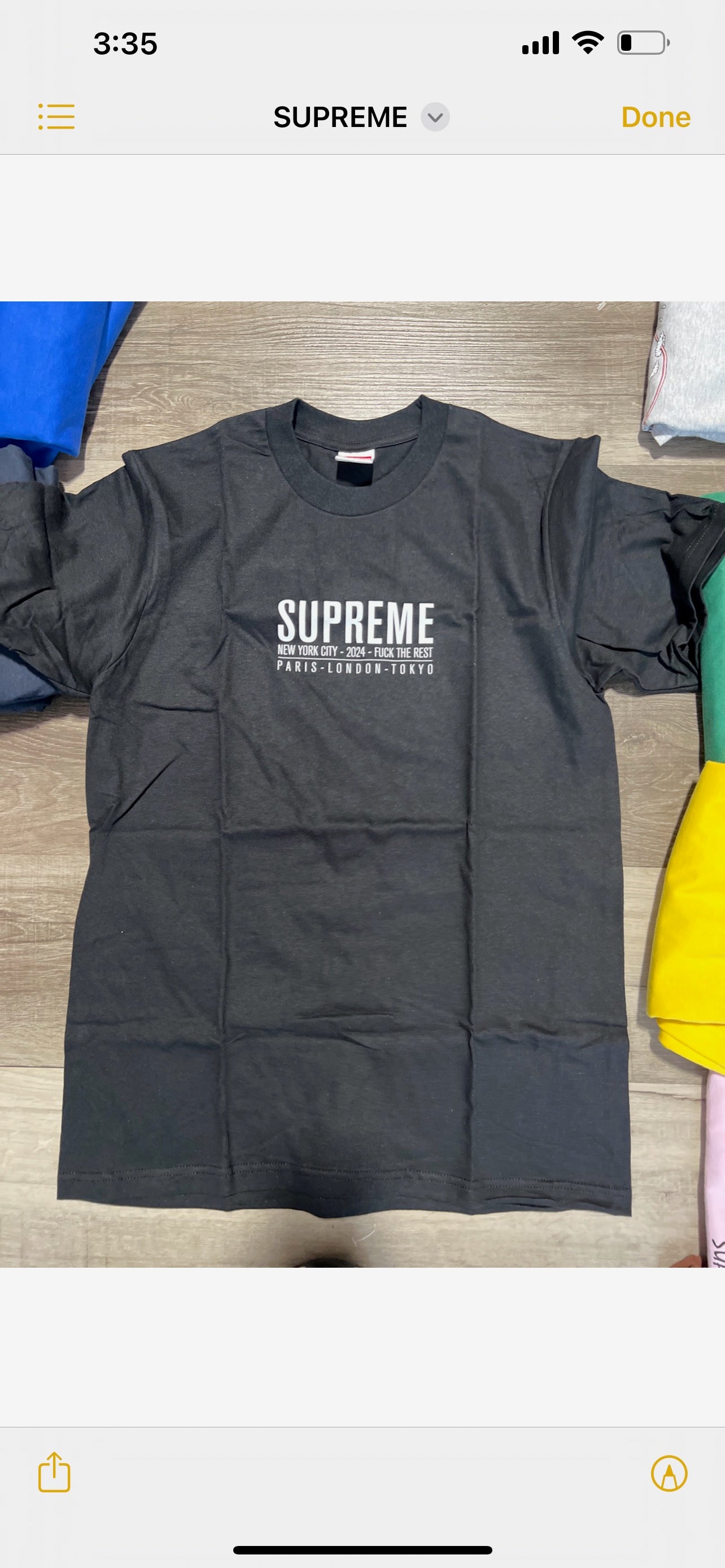 Supreme tee fuck the rest black