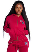 Body By Raven Zip up Hoodie (Red)