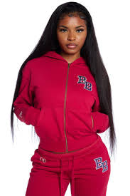 Body By Raven Zip up Hoodie (Red)