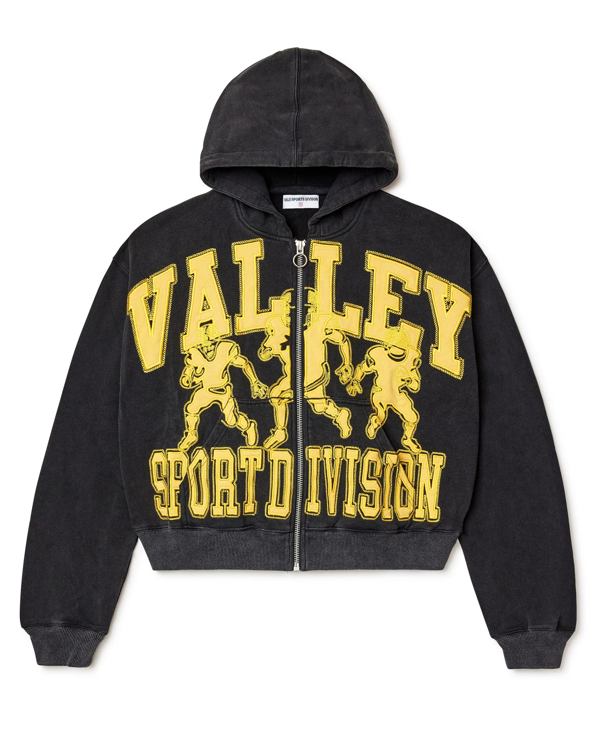 Vale Lives “Sports Division” Zip Up Hoodie (Black)