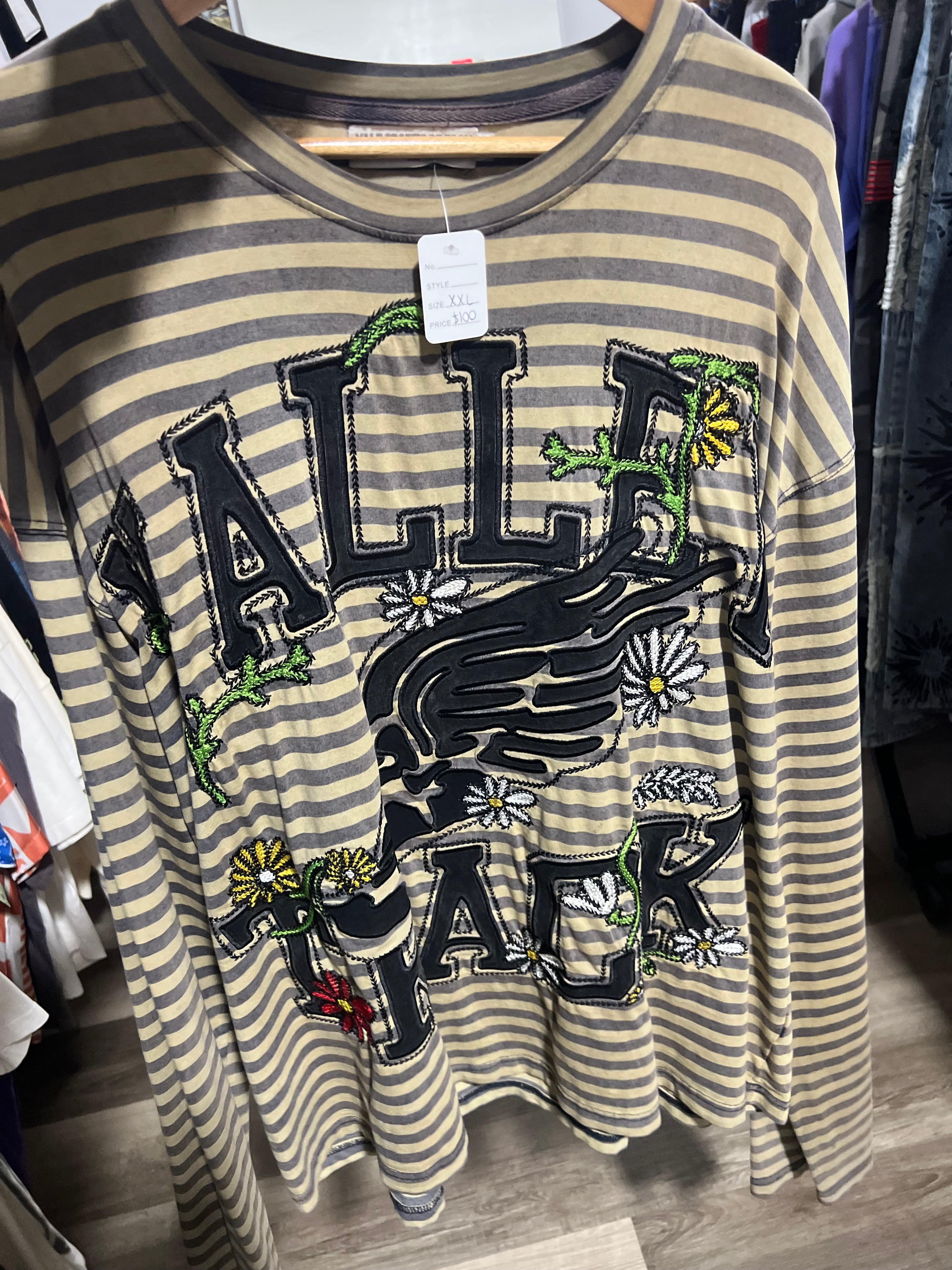 Vale lives longsleeve stripes black yellow