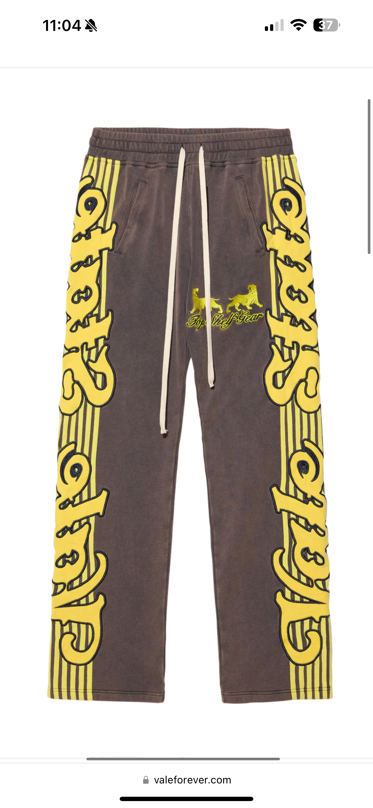 Vale Lives “insignia” Sweatpants (Brown/Yellow)