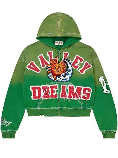 Vale Forever Sunny zip up hoodie green