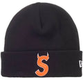 Supreme S Logo Beanie (Black/Orange)