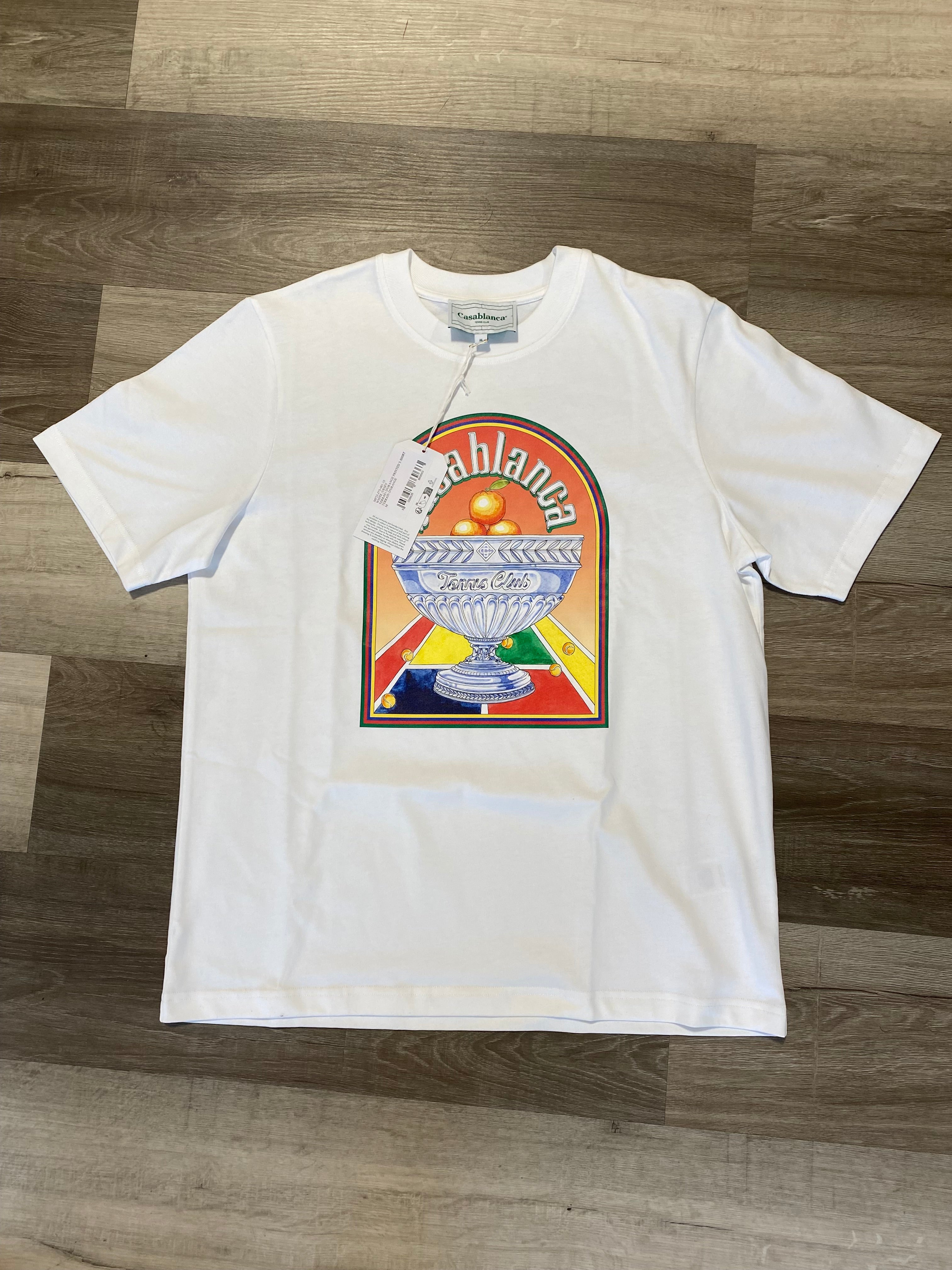 CasaBlanca Tennis club tee white/ Orange