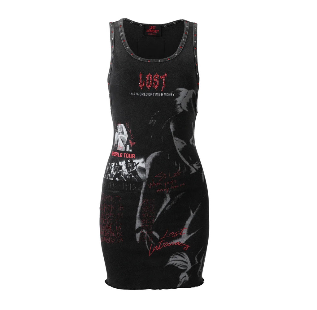 Lost intricacy “Broken Hearts” Dress Black