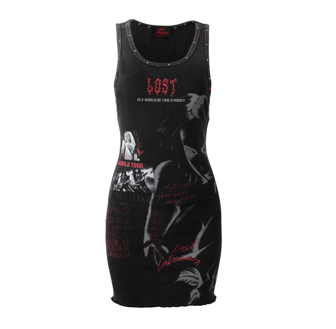 Lost intricacy “Broken Hearts” Dress Black