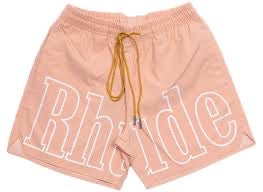 Rhude Logo Swimtrunk (Salmon Pink)