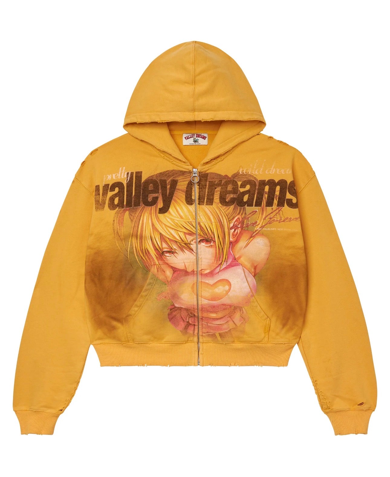 Vale “Gold Rush” Zip Up Hoodie Yellow