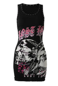 Lost intricacy Dress (Black/Pink)