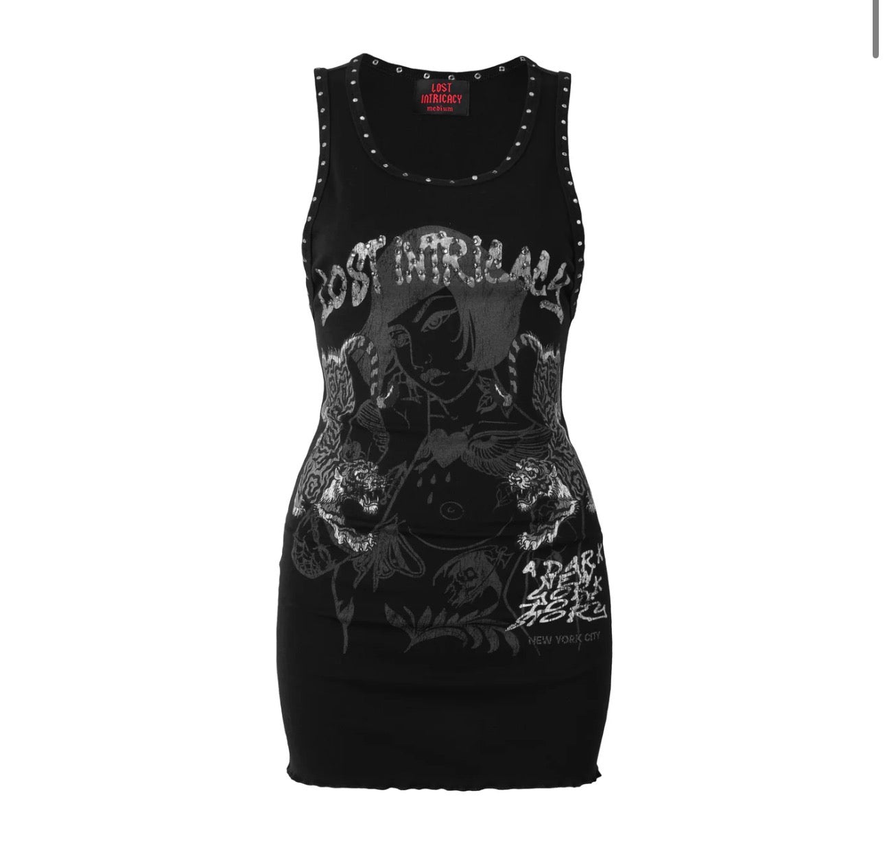 Lost intricacy “Twin Tiger” Dress (Black/Grey)