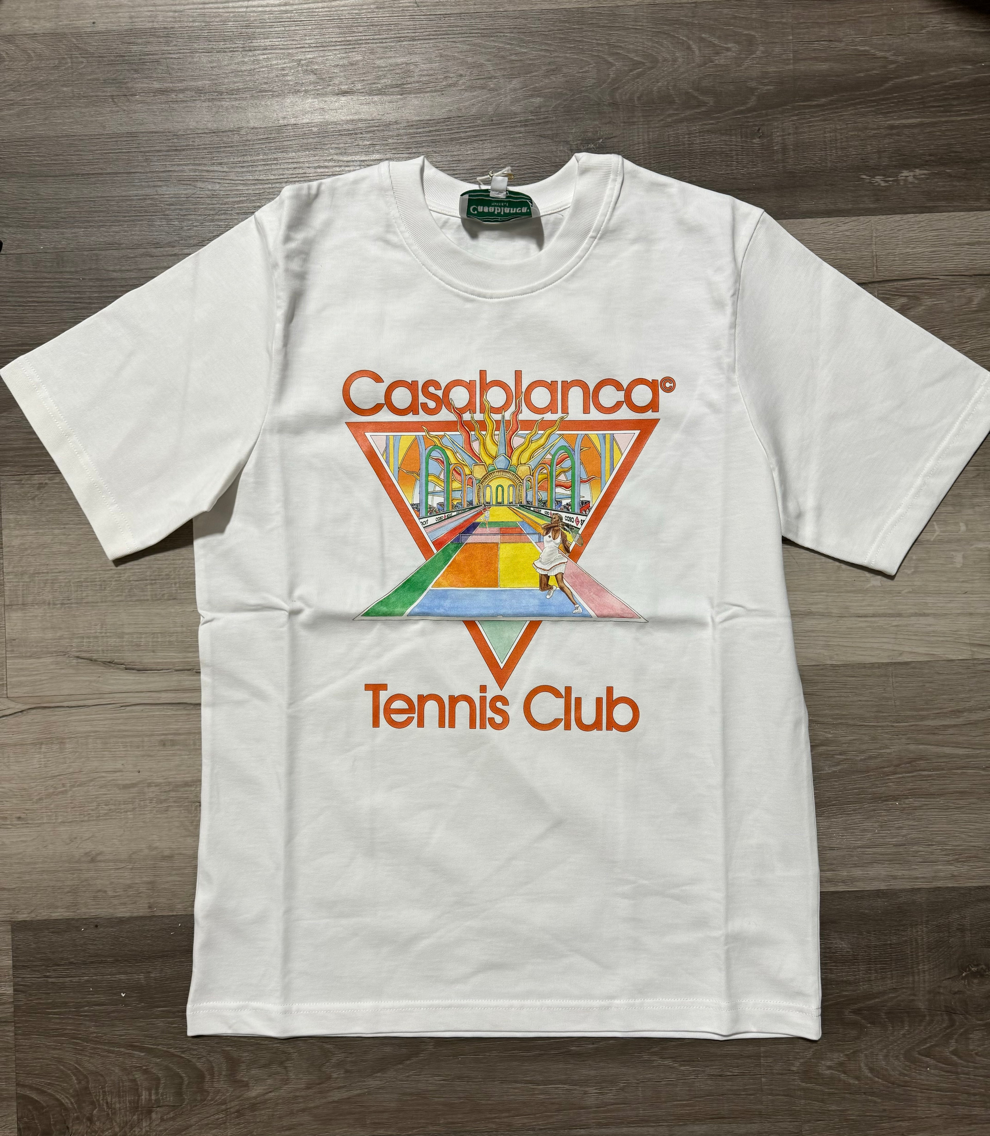 Casablanca “Tennis Club” Tee (White/Orange)