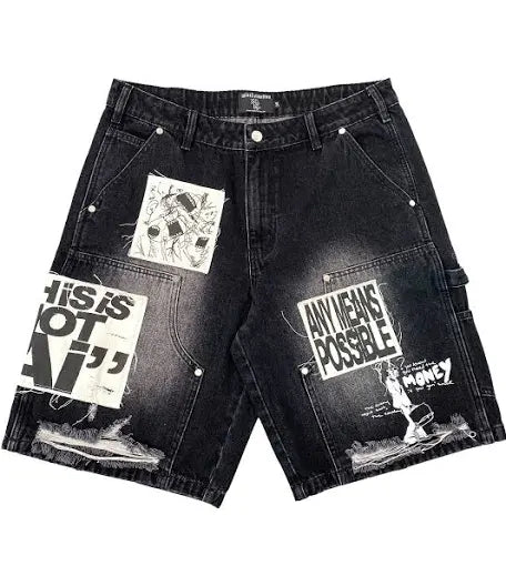 Mixed Emotions “Ai” Denim Shorts