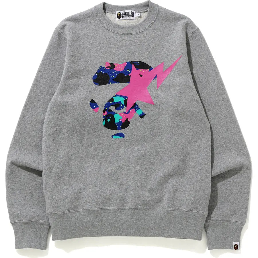 Bape X Kid Cudi Star Crewneck (Grey)