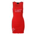 Lost intricacy “icon” Logo Dress (Red)