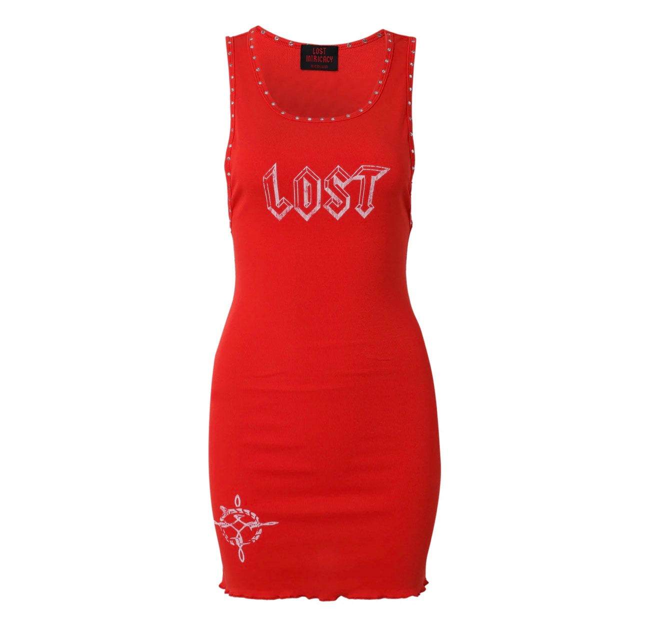 Lost intricacy “icon” Logo Dress (Red)