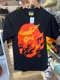 Bape tee on fire ape logo black/ orange