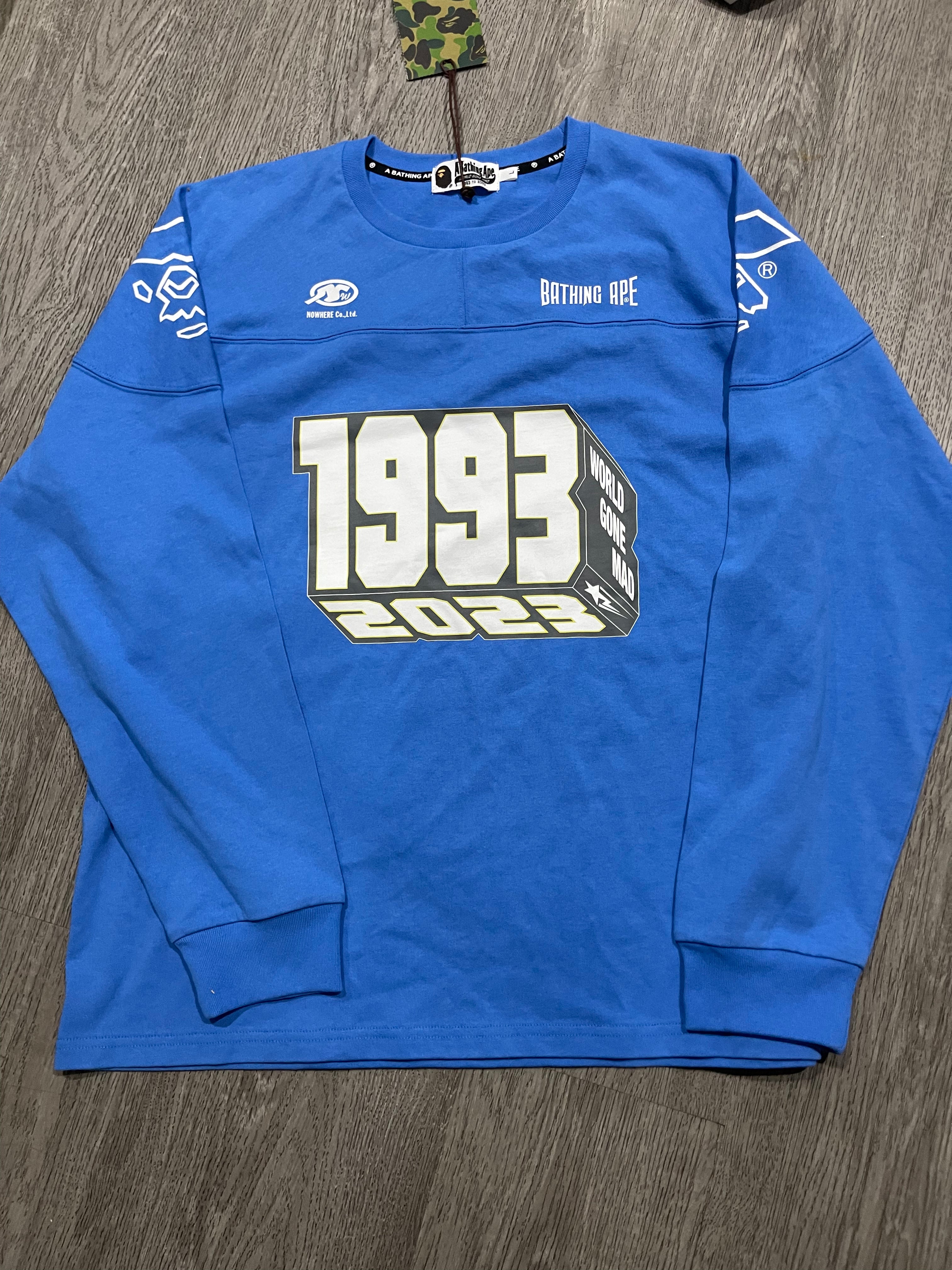Bape “World Gone Mad” Longsleeve (Blue)
