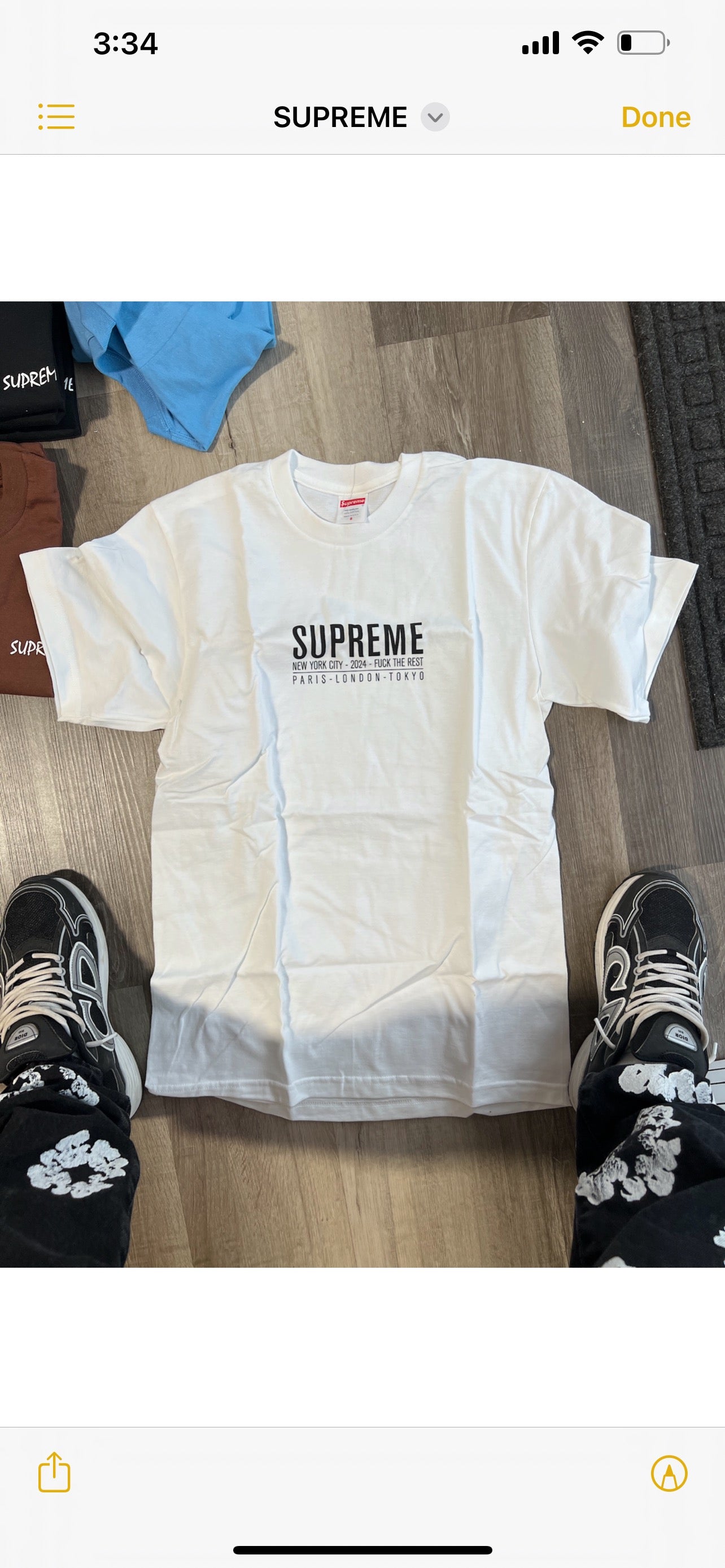 Supreme tee fuck the rest white