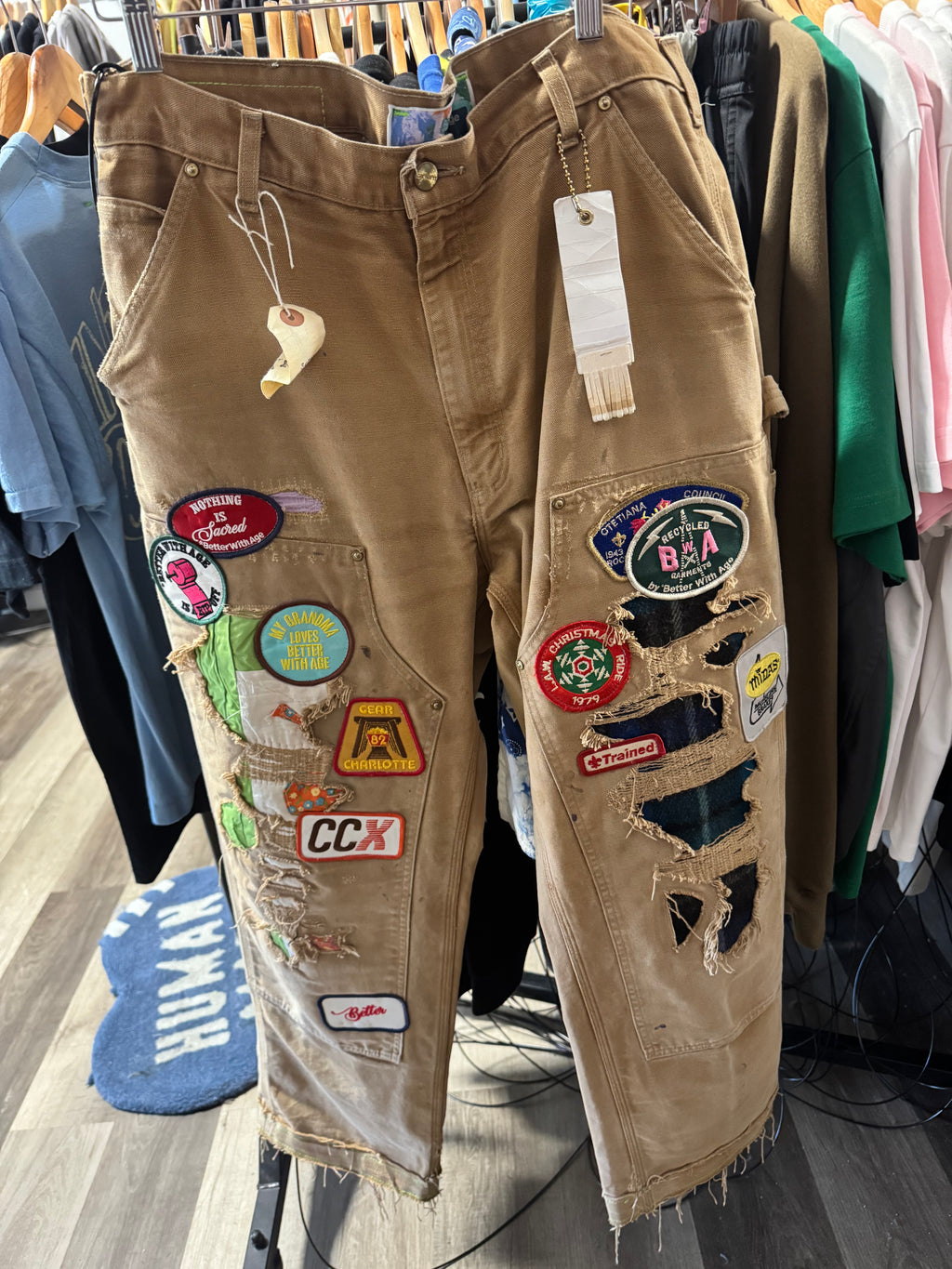 Better With Age Patch Carpenter Pants