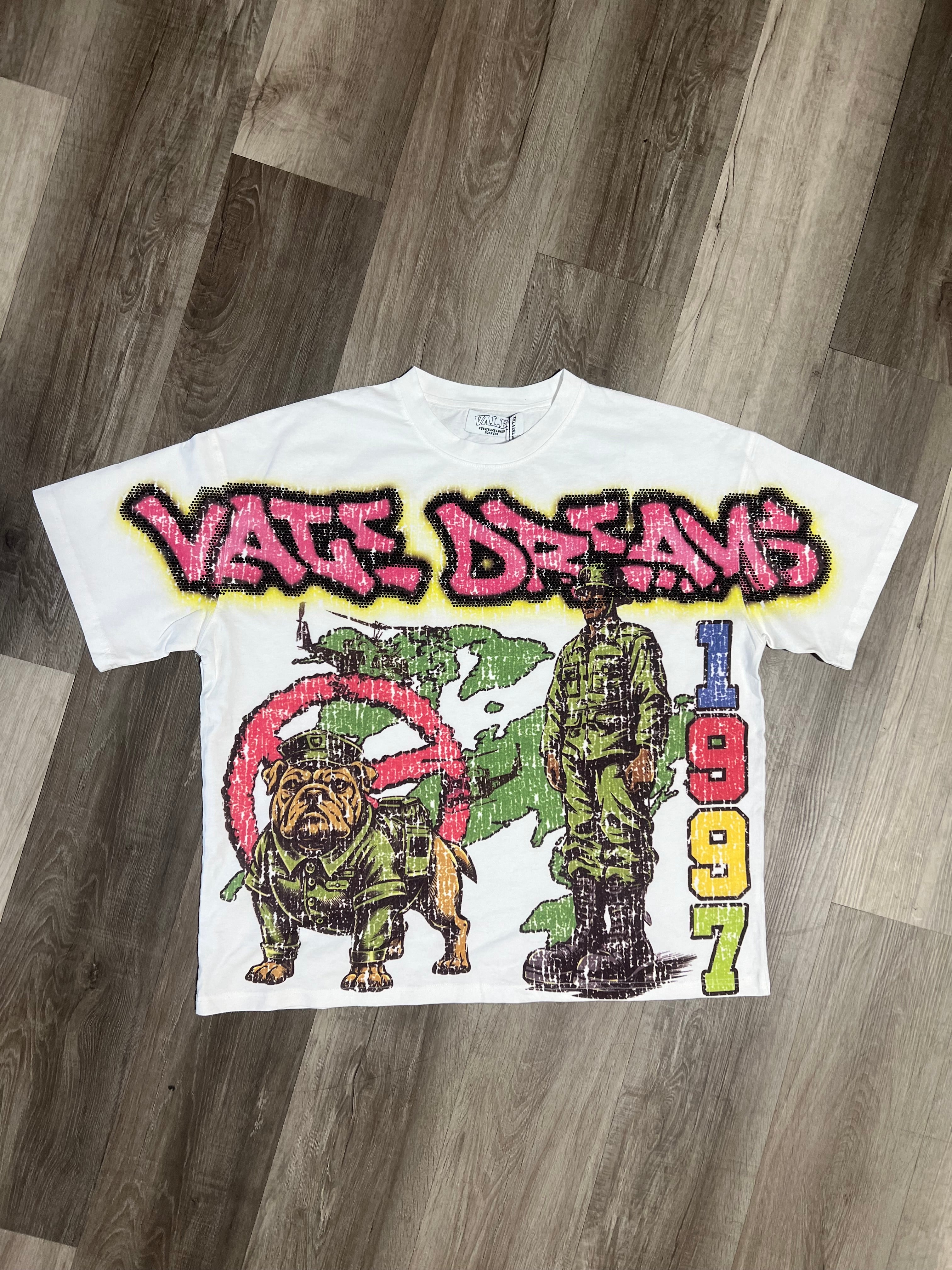 Vale tee dreams military white