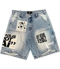 Mixed Emotions “Ai” Denim Shorts (Blue)