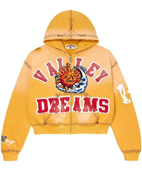 Vale Forever Sunny Zip Up Hoodie Yellow