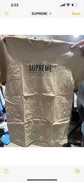 Supreme tee fuck the rest tan