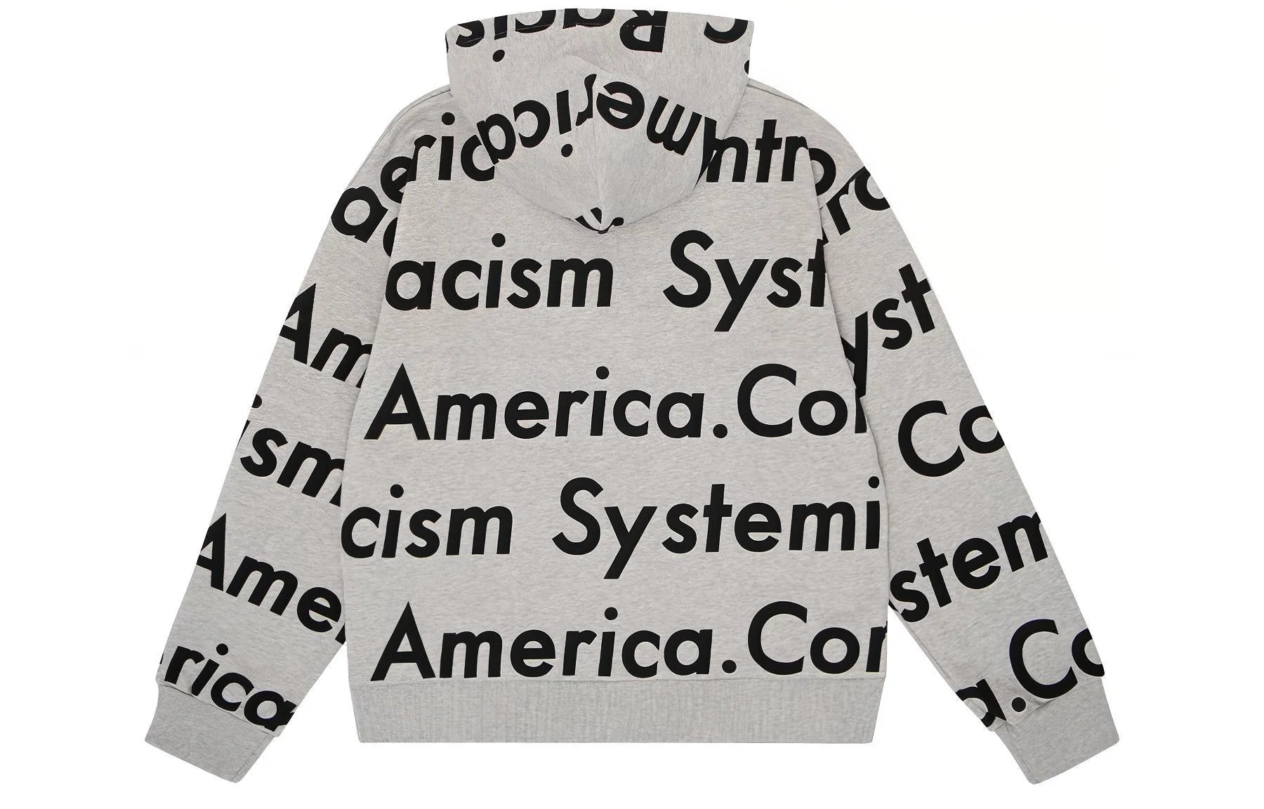 Denim Tears “Racism Controls America” Zip Up Hoodie (Grey)