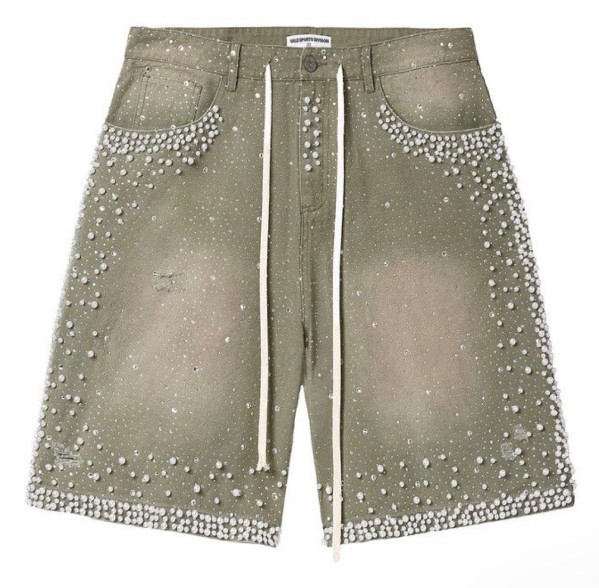 Vale Denim Short Pearlized Green