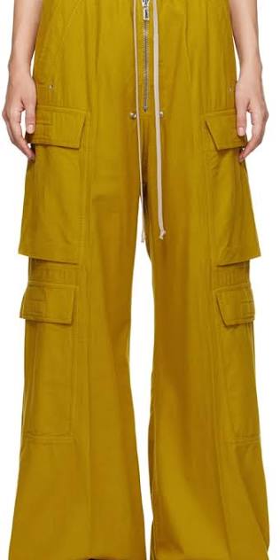 Rick Owens Cargo Bela Pants (Yellow)