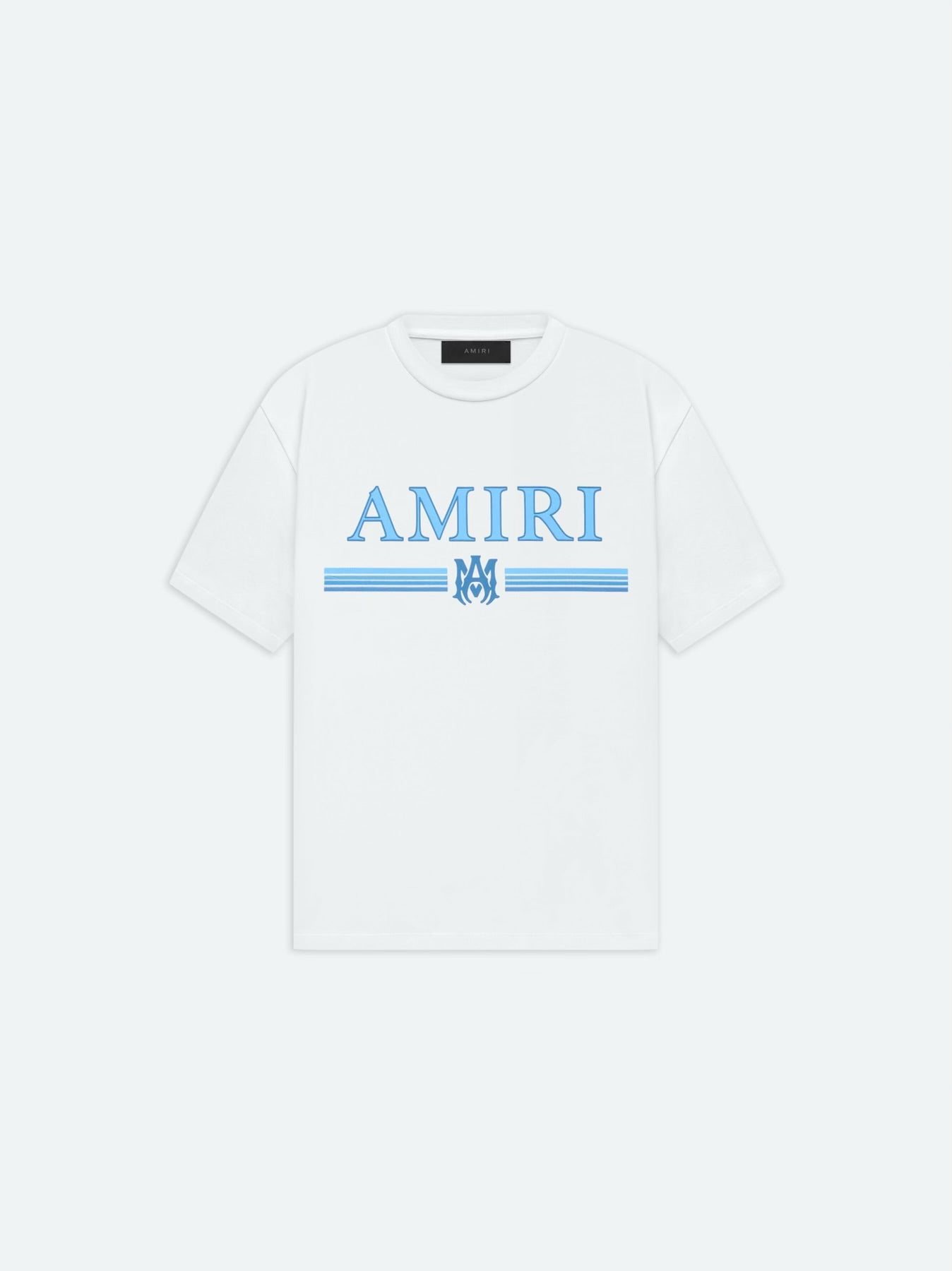 Amiri MA bar tee white/ light blue