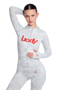 Body Zip Up Hoodie (Snow camo)
