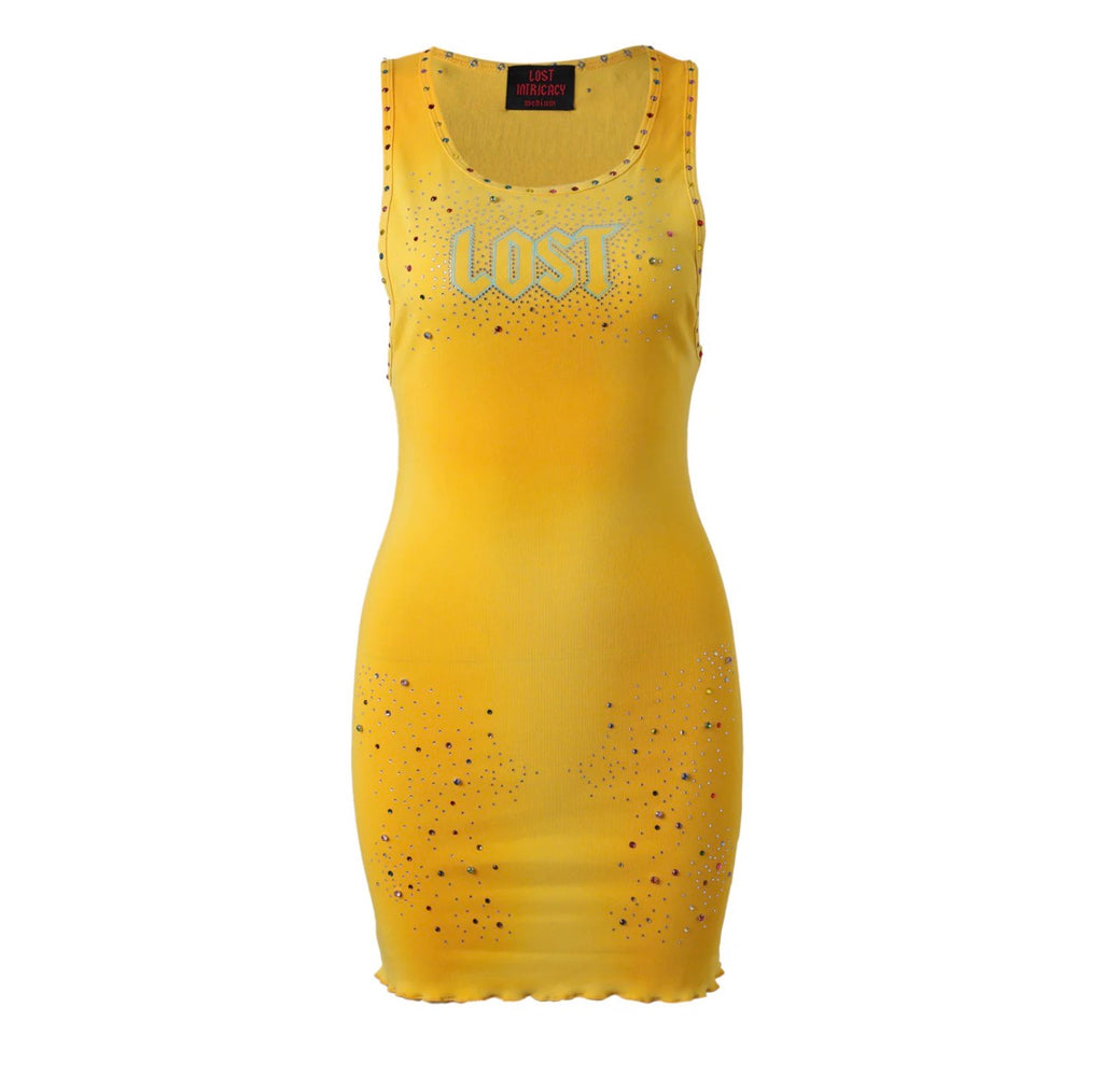 Lost intricacy Yellow inverse Dress