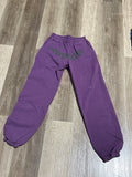 Spider sweatpants purple black logo