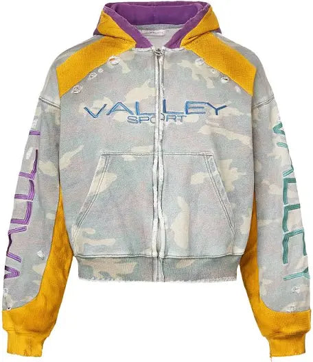 Vale Boiler Room zip up hoodie camo