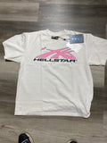 Hellstar sport logo tee white/ pink logo
