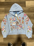 Righteous zip up light blue