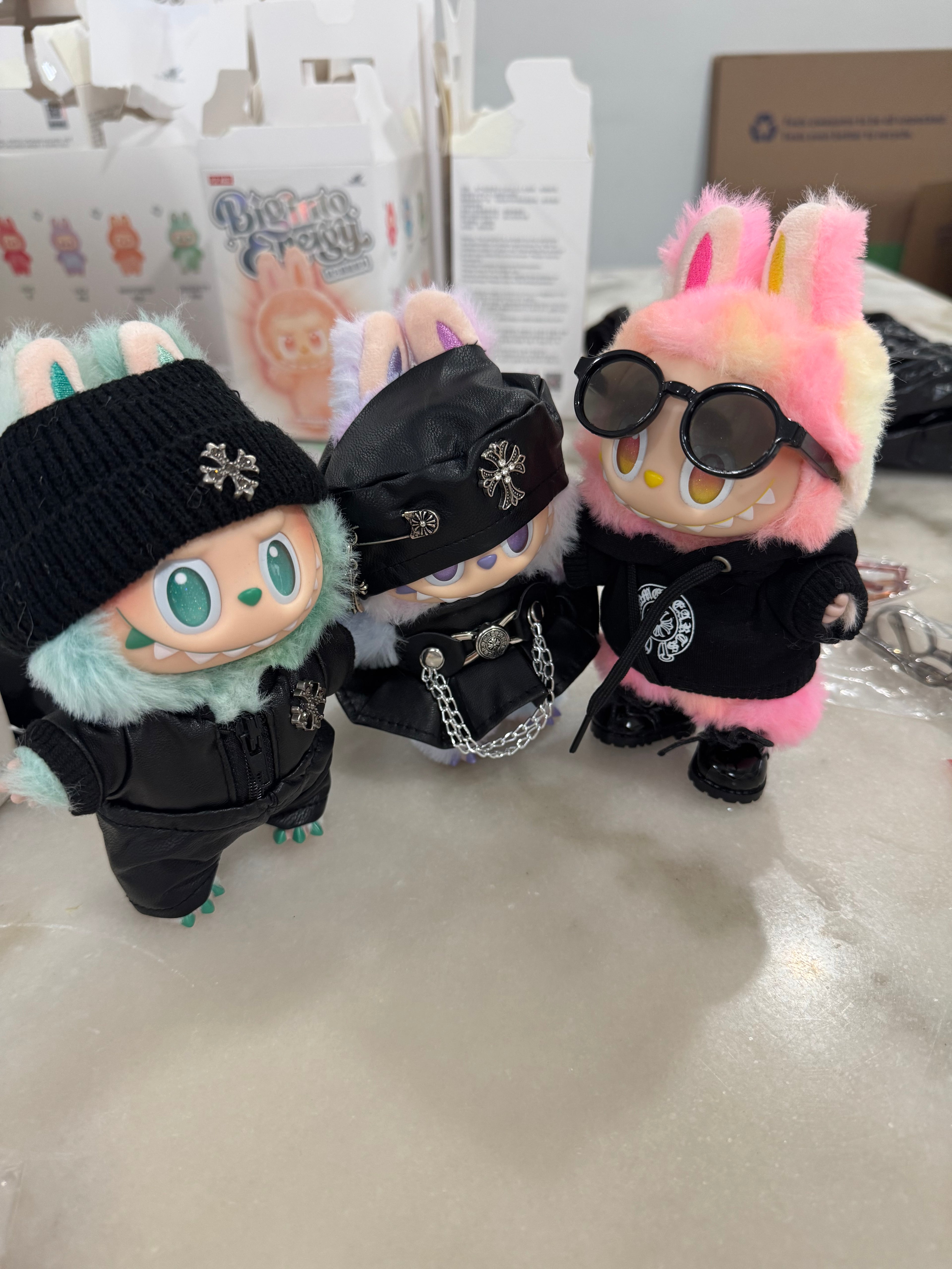 Labubu Chrome Hearts outfit only