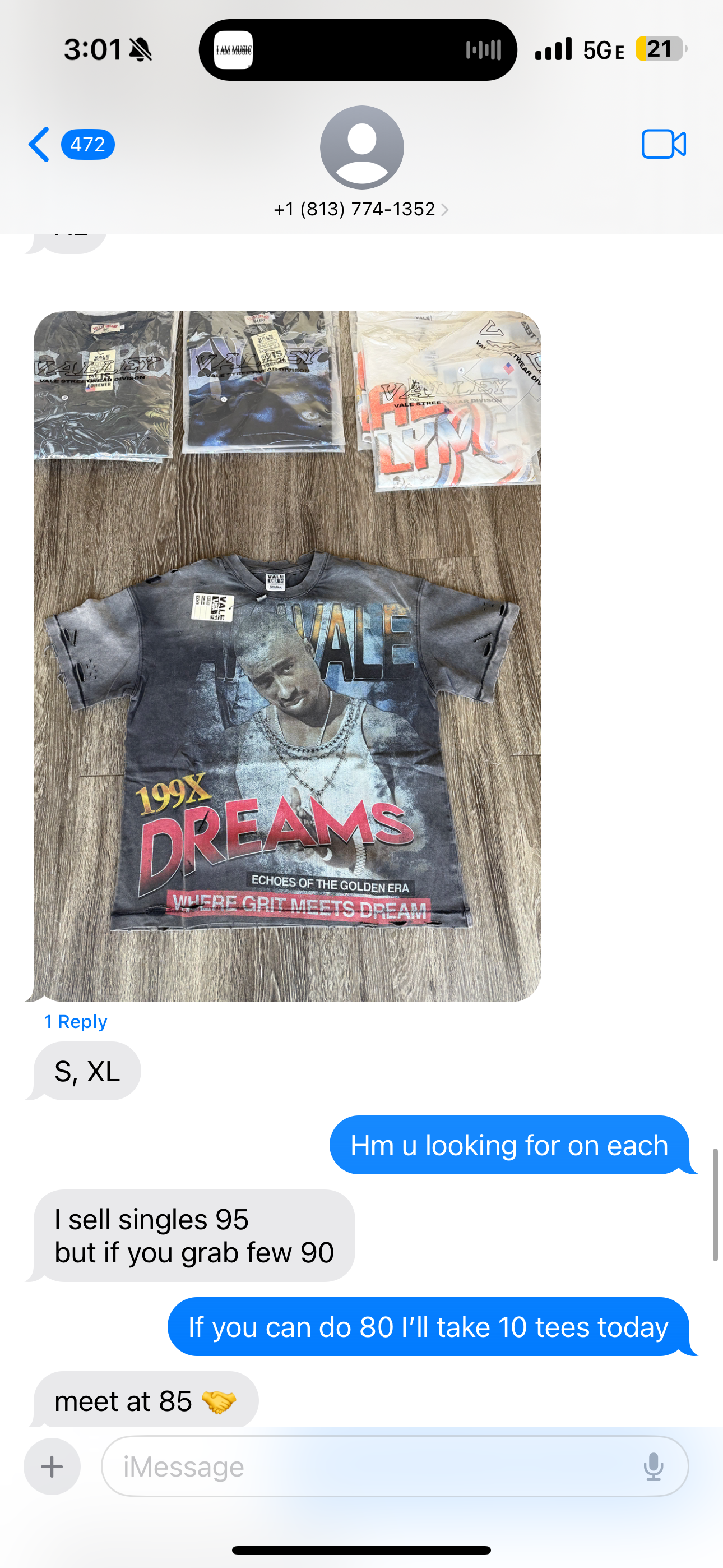 Vale lives tee Tupac black