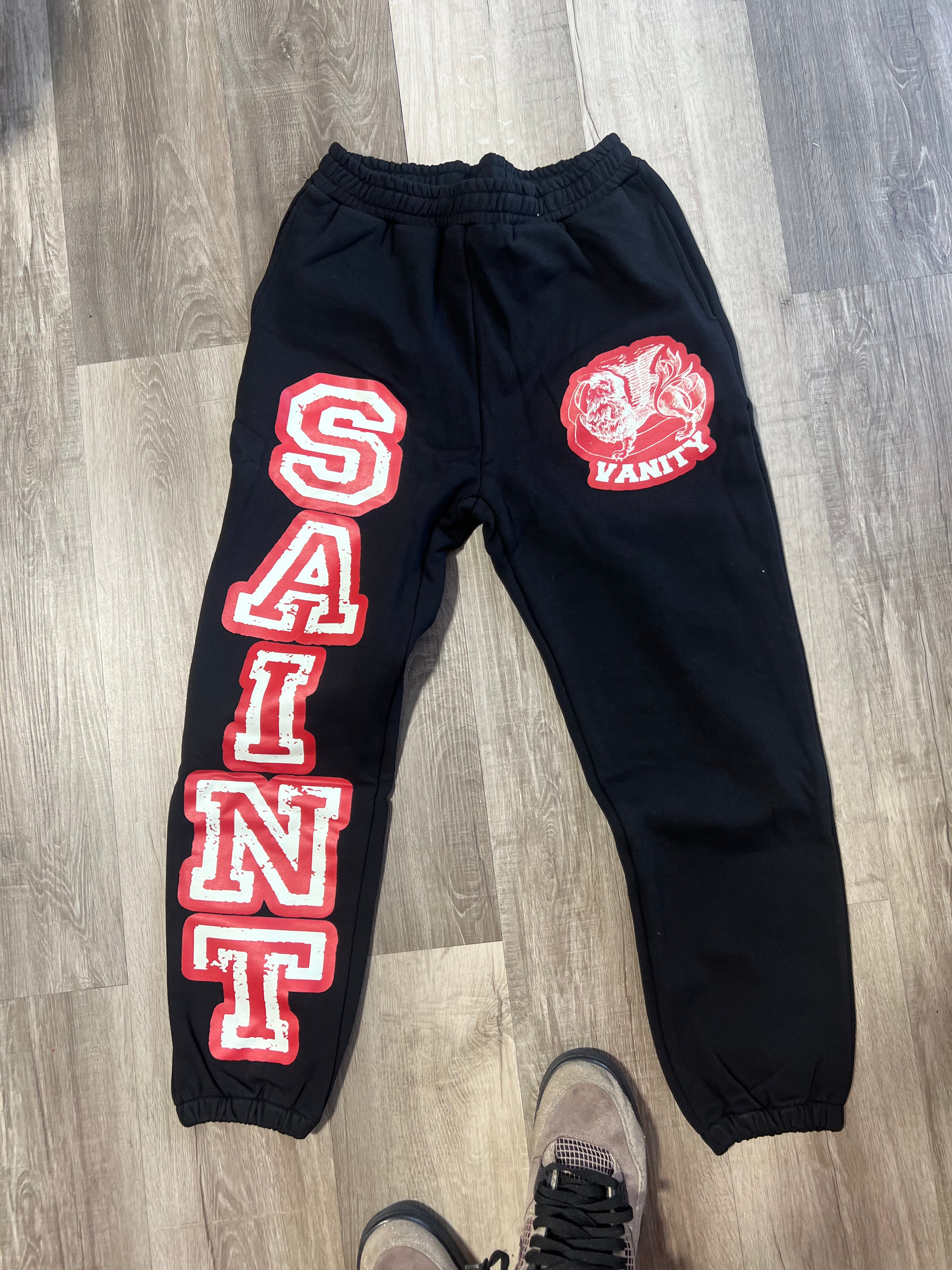 Saint Vanity sweatpants black/red/white