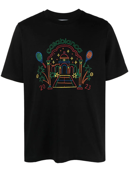 Casablanca “Rainbow Crayon Temple” Tee (Black)