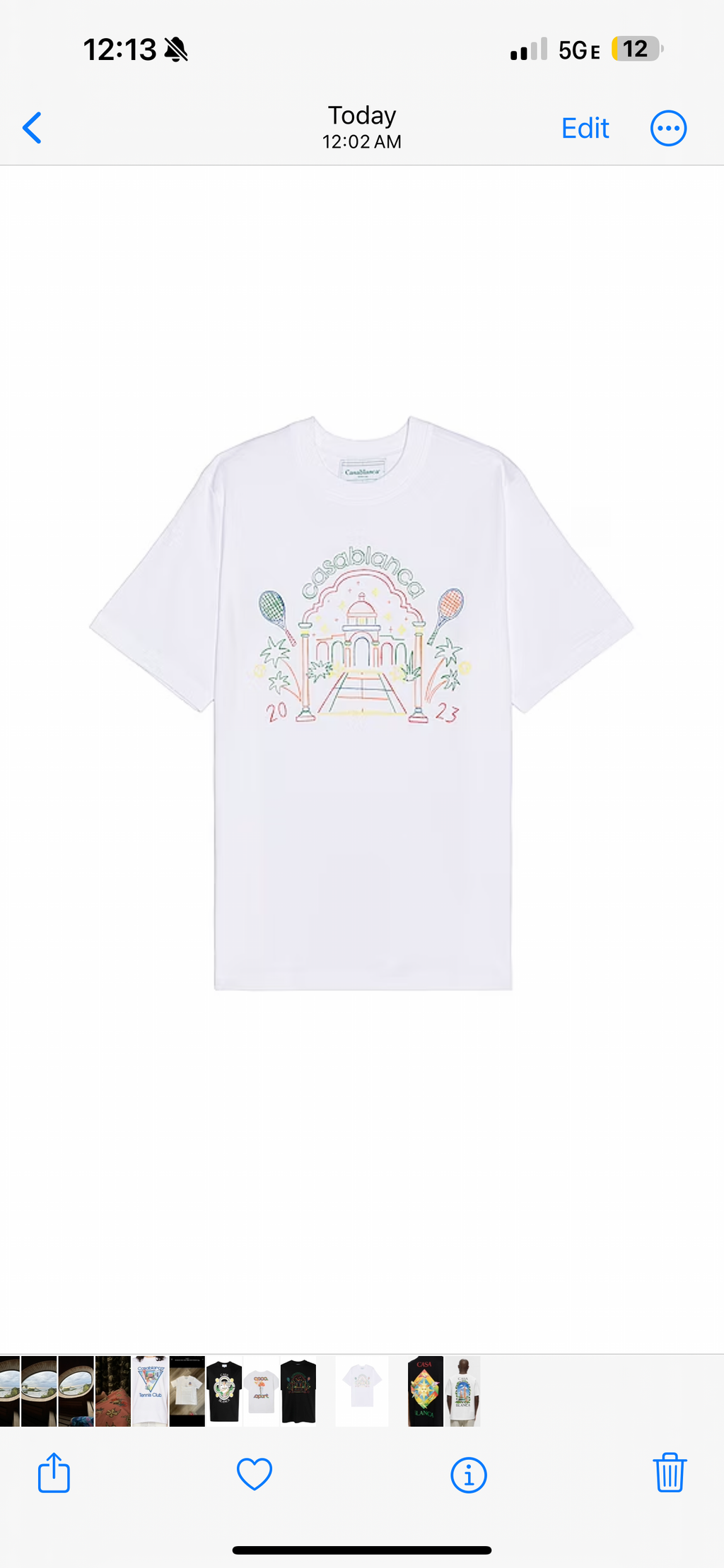 Casablanca “Rainbow Crayon Temple” Tee (White)