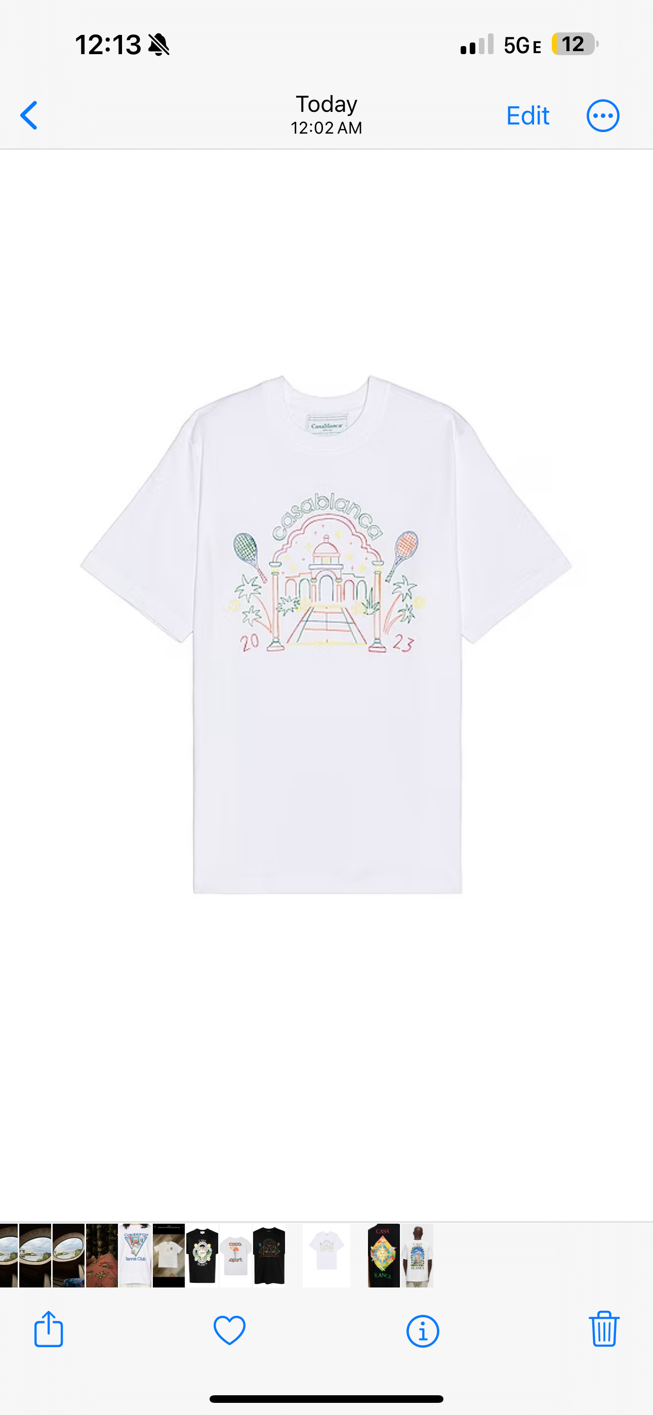 Casablanca “Rainbow Crayon Temple” Tee (White)